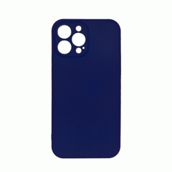 Θήκη Πλάτης Σιλικόνης Soft Back Cover για IPhone 13 Pro - Χρώμα : Σκούρο Μπλε