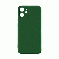 Θήκη Πλάτης Σιλικόνης Soft Back Cover για IPhone 12 - Χρώμα : Σκούρο Πράσινο