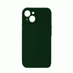 Θήκη Πλάτης Σιλικόνης Soft Back Cover για IPhone 15 Plus - Χρώμα : Σκούρο Πράσινο