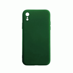 Θήκη Πλάτης Σιλικόνης Soft Back Cover για IPhone XR - Χρώμα : Σκούρο Πράσινο