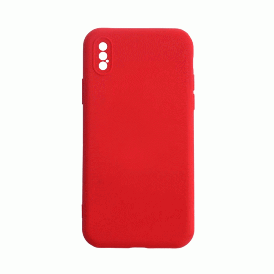 Θήκη Πλάτης Σιλικόνης Soft Back Cover για IPhone X / Xs - Χρώμα : Κόκκινο