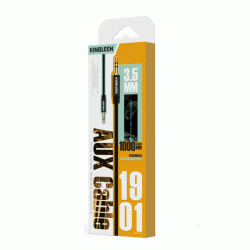 Kingleen 1901 Καλώδιο AUX 3.5mm To AUX 3.5mm Cable - Χρώμα: Μαύρο 
