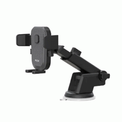 PZX CYM-C7 Βάση Κινητού Αυτοκινήτου με Ρυθμιζόμενα Άγκιστρα / Mobile Car Stand with Adjustable Hooks - Χρώμα: Μαύρο 