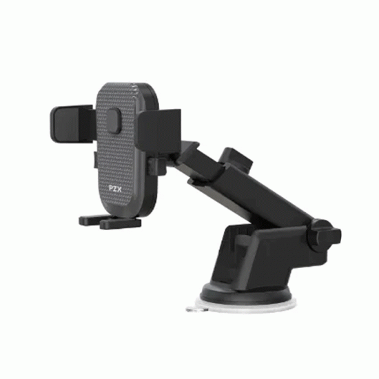 PZX CYM-C7 Βάση Κινητού Αυτοκινήτου με Ρυθμιζόμενα Άγκιστρα / Mobile Car Stand with Adjustable Hooks - Χρώμα: Μαύρο 