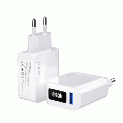 PZX P40 Φορτιστής κινητού / Mobile Charger με 1 Θύρα USB-A - Χρώμα: Λευκό
