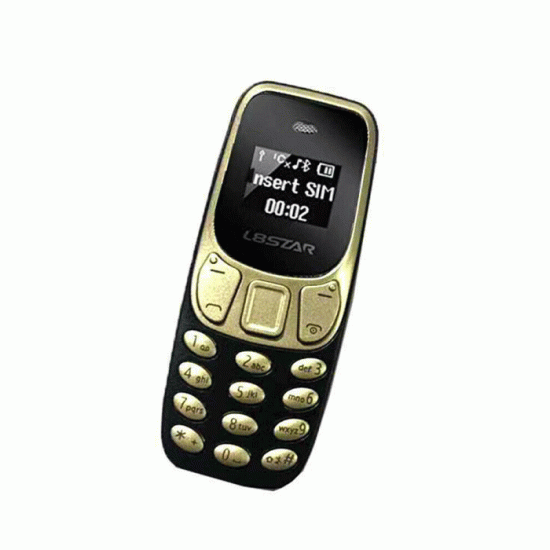 L8STAR BM10 Mini Phone με Ελληνικό Μενού - Χρώμα : Μάυρο-Χρυσό