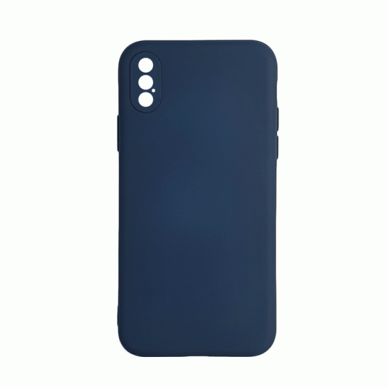 Θήκη Πλάτης Σιλικόνης Soft Back Cover για IPhone X / Xs - Χρώμα : Σκούρο Μπλε