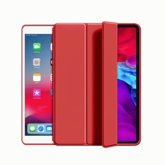 Θήκη Slim PD Smart Tri-Fold Cover HQ Με Pen Case για TAB A7 Lite 8.7 - Χρώμα: Κόκκινο