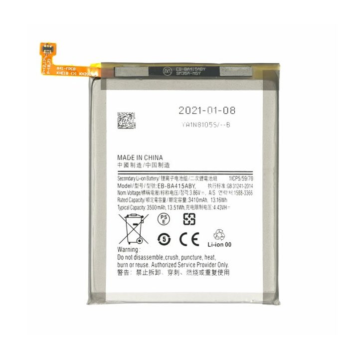 Compatible Battery EB-BA415ABY For Samsung Galaxy A41 High Quality - 3500mAh