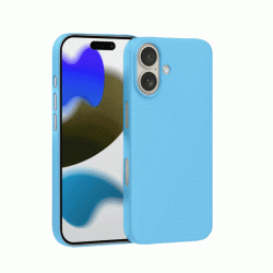 Θήκη Πλάτης Σιλικόνης Soft Back Cover για IPhone 16 Plus - Χρώμα : Γαλάζιο