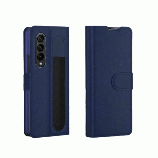 Θήκη Βιβλίο / Book Case Με Κλιπ για Samsung Galaxy Z Fold 5 - Χρώμα: Σκούρο Μπλε