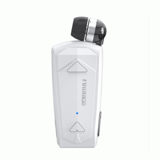 Fineblue F520 Ασύρματα Ακουστικά In-ear Bluetooth Handsfree Clip-On Earphone - Χρώμα: Λευκό 