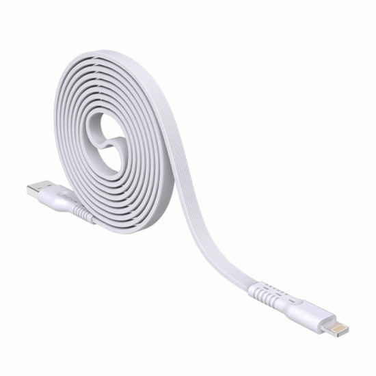 PZX V158 Καλώδιο Φόρτισης και Μεταφοράς Δεδομένων 1M / Charging And DATA CABLE USB ΣΕ Lightning 3A - Χρώμα: Λευκό