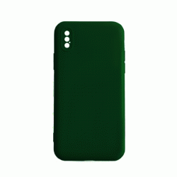 Θήκη Πλάτης Σιλικόνης Soft Back Cover για IPhone XS Max - Χρώμα : Σκούρο Πράσινο