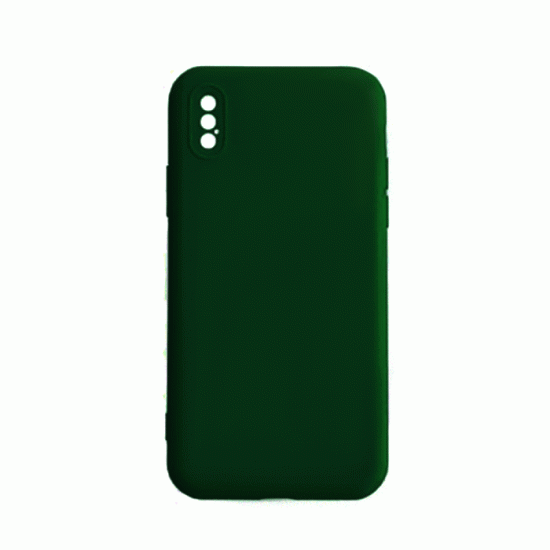 Θήκη Πλάτης Σιλικόνης Soft Back Cover για IPhone XS Max - Χρώμα : Σκούρο Πράσινο