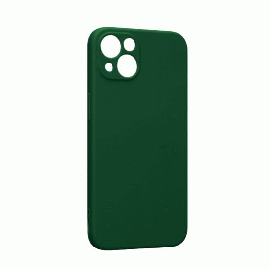 Θήκη Πλάτης Σιλικόνης Soft Back Cover για IPhone 13 - Χρώμα : Σκούρο Πράσινο