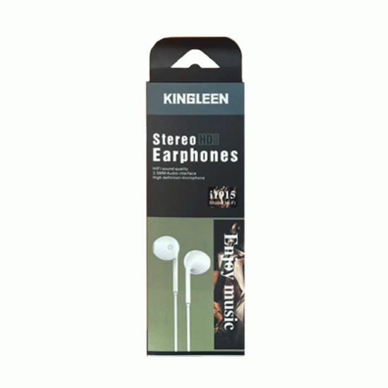 KINGLEEN i1915 Ακουστικά Ενσύρματα 3.5mm in-Ear Wired Earphone 1.2Μ - Χρώμα: Λευκό 