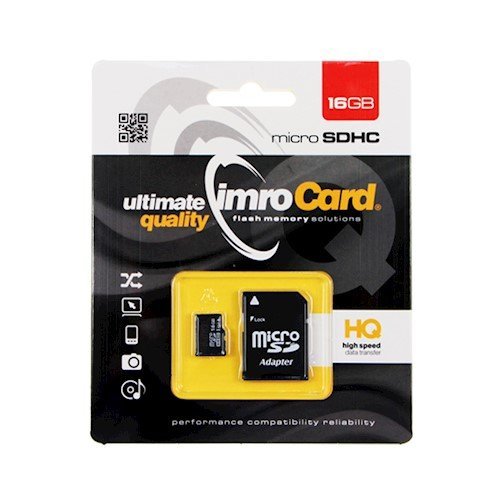 Imro Card HQ Memory Card 16GB With Adapter / Κάρτα Μνήμης
