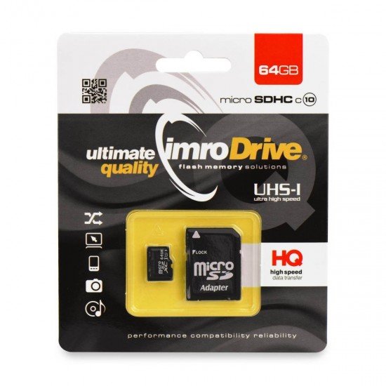 Imro Card HQ Memory Card 64GB With Adapter / Κάρτα Μνήμης