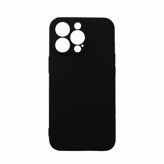 Θήκη Πλάτης Σιλικόνης Soft Back Cover για IPhone 13 Pro - Χρώμα : Μαυρο