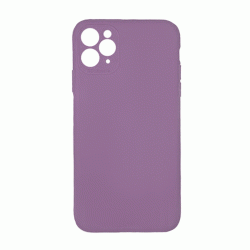 Θήκη Πλάτης Σιλικόνης Soft Back Cover για IPhone 11 Pro - Χρώμα : Μωβ
