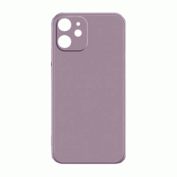 Θήκη Πλάτης Σιλικόνης Soft Back Cover για IPhone 12 Pro - Χρώμα : Μωβ