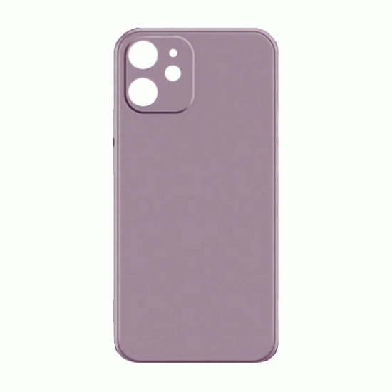 Θήκη Πλάτης Σιλικόνης Soft Back Cover για IPhone 12 Pro - Χρώμα : Μωβ