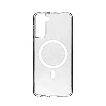 Magsafe Silicone Back Cover For Samsung S22 Plus (+) - Color : Clear
