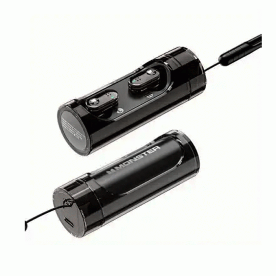 Monster XKT13 Earbud Bluetooth Wireless Earphones Ακουστικά με Θήκη Φόρτισης - Χρώμα : Μαυρο