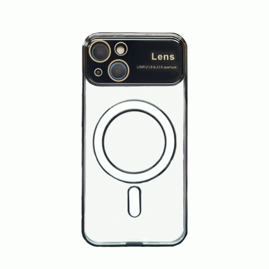 Magsafe Back Cover / Μαγνητική Θήκη Ασύρματης Φόρτισης Με Προστασία Κάμερας Για Iphone 13  - Χρώμα : Μαυρο