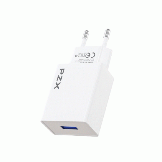 PZX P28 Φορτιστής / Charger με 1 θύρα USB 2.4A - Χρώμα: Λευκό