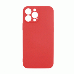 Θήκη Πλάτης Σιλικόνης Soft Back Cover για IPhone 13 Pro Max - Χρώμα : Κόκκινο
