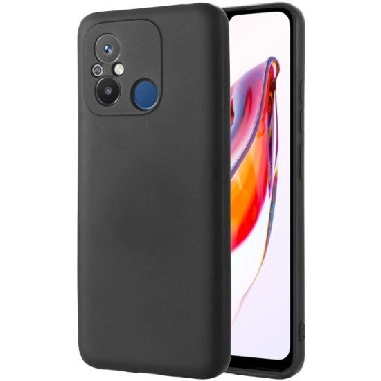 Θήκη Πλάτης Σιλικόνης Soft Back Cover για Xiaomi Redmi 12C Χρώμα : Μαυρο