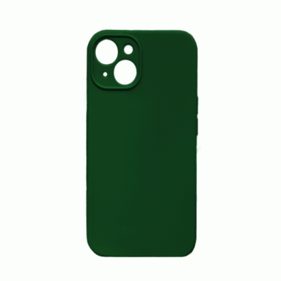Θήκη Πλάτης Σιλικόνης Soft Back Cover για IPhone 14 - Χρώμα : Σκούρο Πράσινο