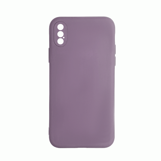 Θήκη Πλάτης Σιλικόνης Soft Back Cover για IPhone X / Xs - Χρώμα : Μωβ
