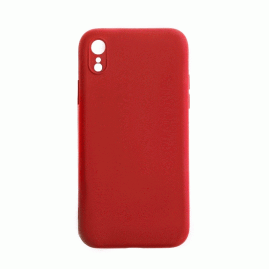 Θήκη Πλάτης Σιλικόνης Soft Back Cover για IPhone XR - Χρώμα : Κόκκινο
