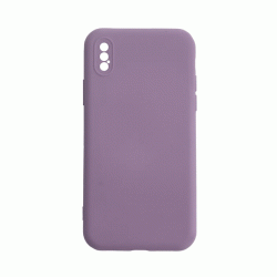 Θήκη Πλάτης Σιλικόνης Soft Back Cover για IPhone XS Max - Χρώμα : Μωβ