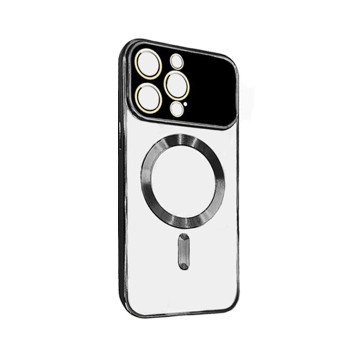 Magsafe Back Cover Wireless Charging With Camera Lens For Iphone 13 Pro Max  - Color : Black