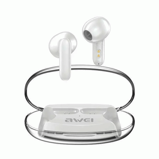 AWEI T85 Ακουστικά Ασύρματα Bluetooth HiFI STEREO BASS TWS Earphones Wireless Earbuds με θήκη φόρτισης Χρώμα : Άσπρο 