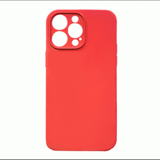 Θήκη Πλάτης Σιλικόνης Soft Back Cover για IPhone 14 Pro Max - Χρώμα : Κόκκινο