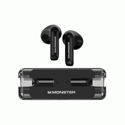 Monster XKT08 Earbud Bluetooth Earphones Ακουστικά με Θήκη Φόρτισης - Χρώμα : Μαυρο