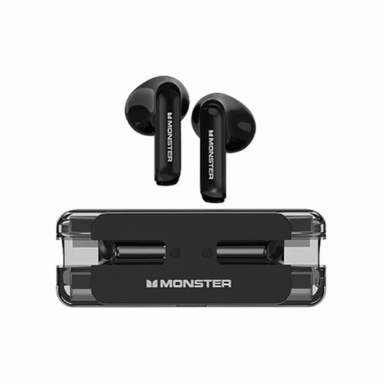 Monster XKT08 Earbud Bluetooth Earphones Ακουστικά με Θήκη Φόρτισης - Χρώμα : Μαυρο