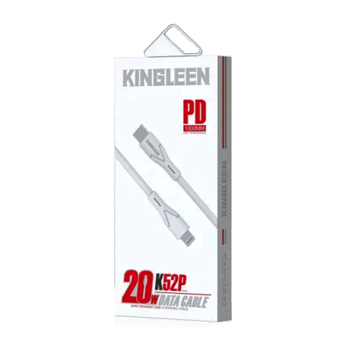 KINGLEEN K52P Charging And DATA 1M CABLE Type-C To Lightning PD20W - Color: White 
