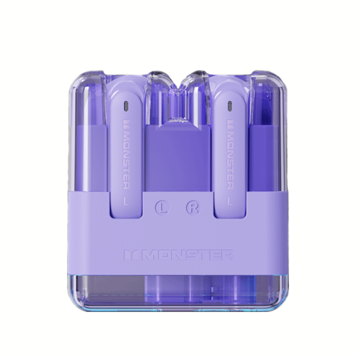 Monster XKT12 Earbud Bluetooth Earphones With Charging Case - Color : Purple