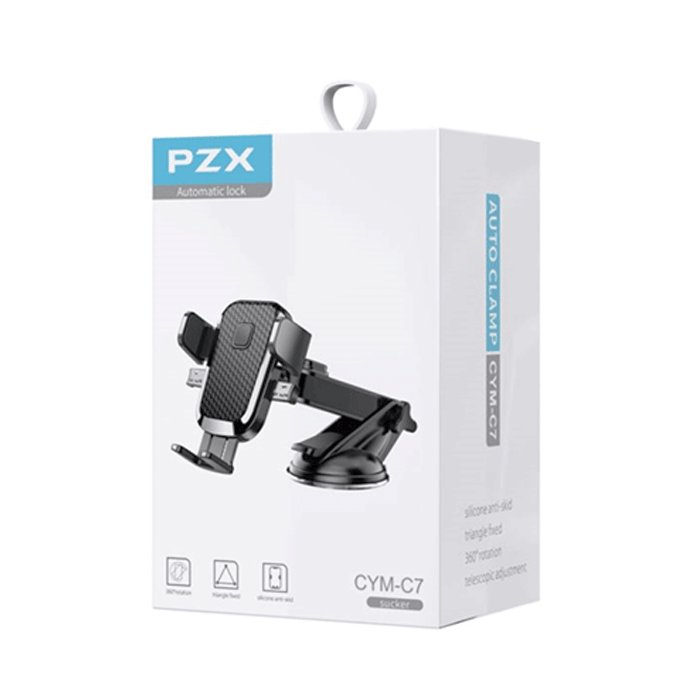 PZX CYM-C7 Mobile Car Stand with Adjustable Hooks - Color: Black  