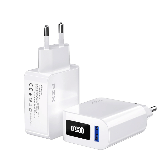 PZX P40 Mobile Charger With 1 USB-A Port - Color: White