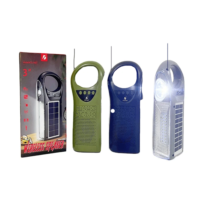 Wireless Speaker KTS-1437 Bluetooth RGB Color : Black