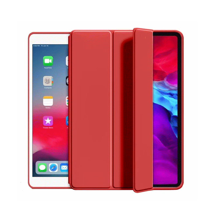Slim PD Smart Tri-Fold Cover HQ With Pen Case For Lenovo TAB M10 PLUS (+) (3rd Gen) 10.6'' - Color : Red