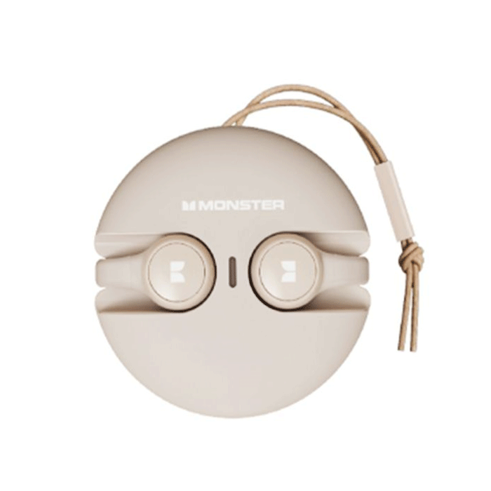 Monster XKT21 Earbud Bluetooth 5.3 Wireless Earphone Noise Cancelling With Charging Case - Color : White