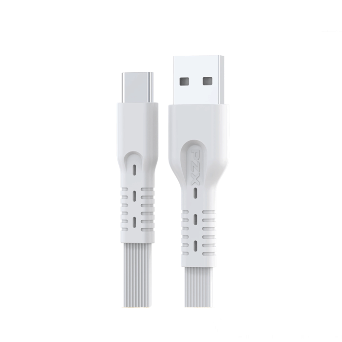 PZX V159S Charging And DATA 1M CABLE USB Το Type-C 3A - Color: White